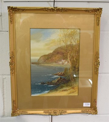 Lot 1154 - John Shapland (1865-1929) Babbacombe Coast, Torquay, signed, watercolour, 35cm by 25cm