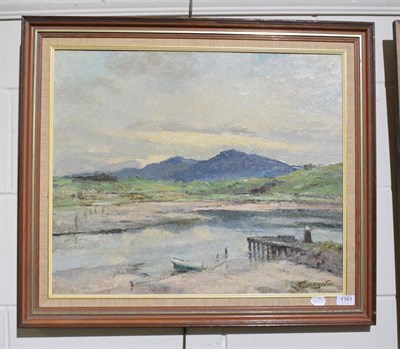 Lot 1161 - Nan C Livingstone (1876-1952), Ben Cairn, on the River Urr, signed, oil on board, 50cm by 60cm