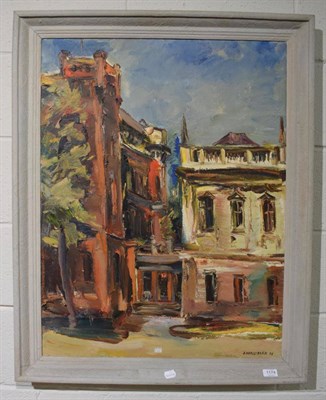 Lot 1174 - J Wasideek (20th century), French cityscape, signed and dated (19)78, oil on canvas, 85cm by 65.5cm