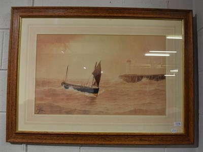 Lot 1175 - William Henry Pearson (19th/20th century), Fishing boats returning home, signed, watercolour,...