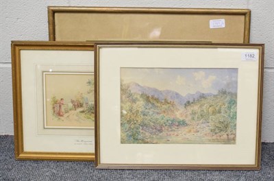 Lot 1182 - William T Longmire (1841-1914) Lakeland beck & Langdale Pikes, signed and dated 1888,...