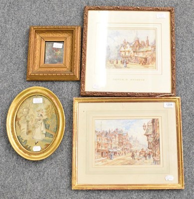 Lot 1208 - Thomas Walshaw (19th century) A pair of street scenes, possibly Liverpool; together with a 20th...