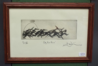 Lot 1213 - British School (20th century) ''City Rat-Race'', indistinctly signed and numbered A/P VII, etching