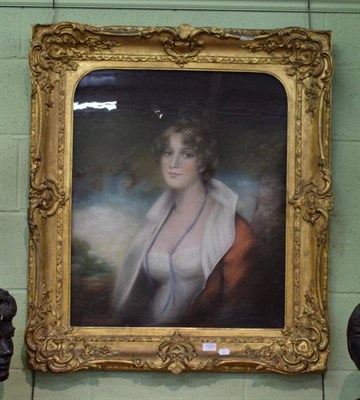 Lot 1224 - After Sir Henry Raeburn, half-length portrait of a lady, pastel, 75cm by 62cm