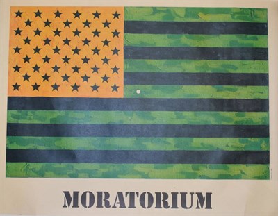 Lot 1225 - Jasper Johns (b.1930), ''Moratorium'' 1969, lithographic poster, unframed