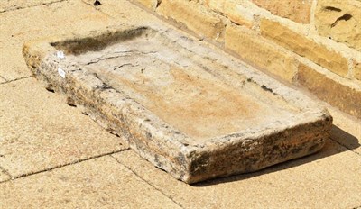 Lot 1261 - Stone rectangular sink