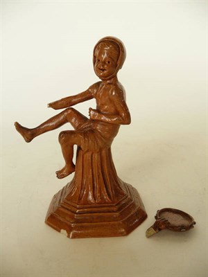 Lot 1666 - A Doulton Lambeth Salt Glazed Stoneware Merry Musicians Figure, by George Tinworth, modelled as...