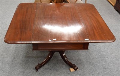 Lot 1290 - A 19th century drop leaf mahogany Pembroke table