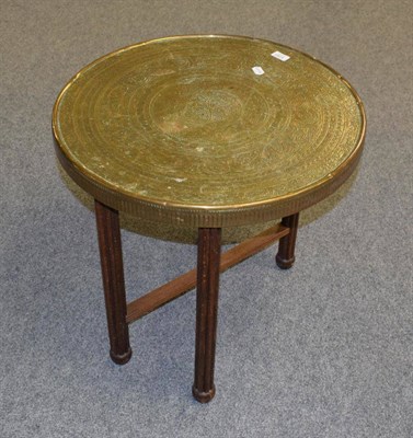 Lot 1291 - Early 20th century Eastern brass top circular table