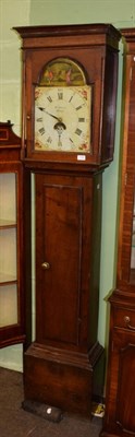 Lot 1308 - ~ An oak thirty hour longcase clock, W. Harris, Witney