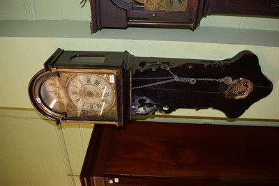 Lot 1318 - ~ A Dutch ebonised drop dial wall clock