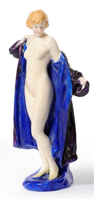 Lot 1670 - A Royal Doulton Figure "Bather" HN687, designed by L. Harradine, first version, model 428, dark...