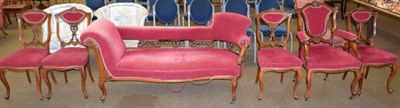 Lot 1352 - A six piece rosewood salon suite