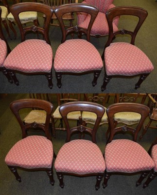 Lot 1355 - Set of six good quality Victorian mahogany dining chairs