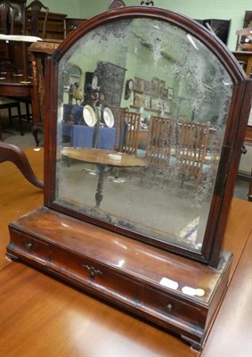 Lot 1370 - A Georgian mahogany dressing glass