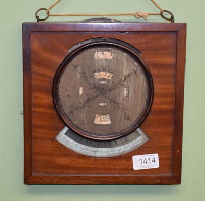 Lot 1414 - A 19th centruy mahogany cased wall calendar