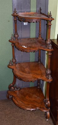 Lot 1416 - A Victorian walnut whatnot