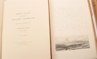 Lot 13 - Foster, Birket Pictures of English Landscape. George Routledge, 1881. Full vellum gilt; 30...