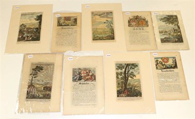 Lot 109 - Bickham, George the Younger Five maps from a series of county maps comprising: Leicestershire;...