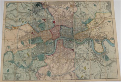 Lot 126 - Davies, B[enjamin] R[ees] (eng.) Map of London with its Postal Subdivisions. Edward Stanford, 1857.