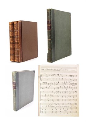 Lot 170 - Piano Music A collection of songs, handwritten, c. 1820s-60s. 4to, half leather; pp. 184. 60...