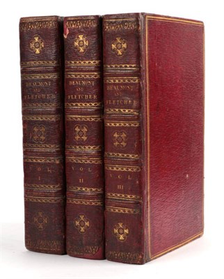 Lot 183 - Beaumont and Fletcher Dramatic Works. John Stockdale, 1811. 8vo (3 vols). Full coarse-grain...
