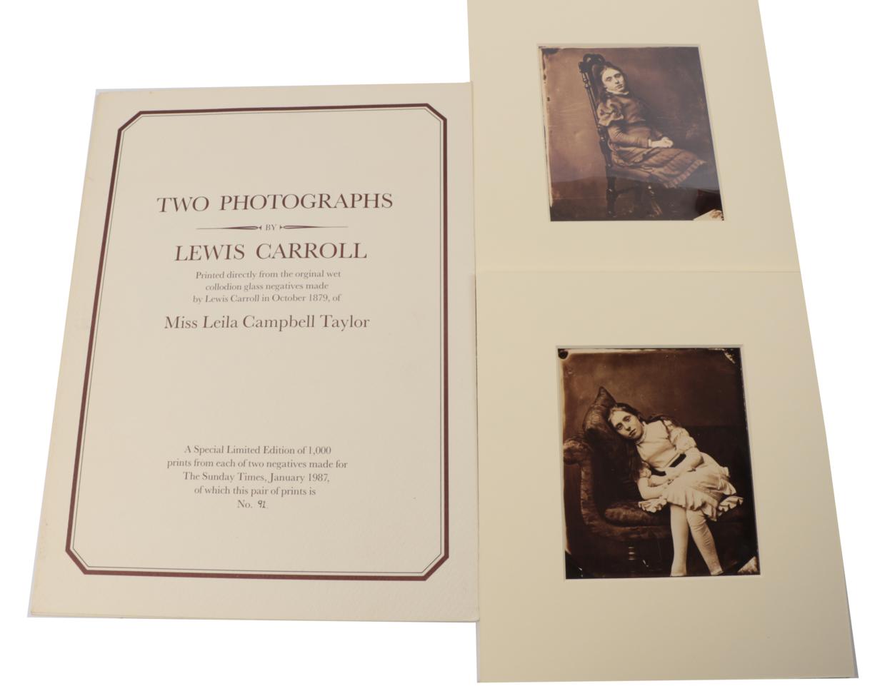 Lot 185 - Carroll, Lewis Miss Leila Campbell Taylor. Two photographs printed directly from the original...