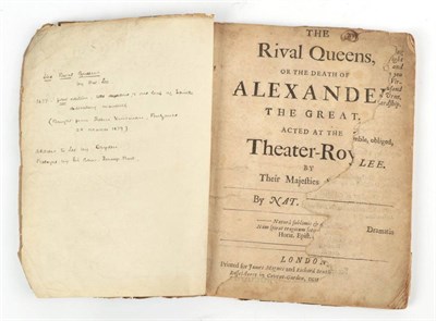 Lot 190 - Lee, Nathaniel The Rival Queens or the Death of Alexander the Great. J. Magnes and R. Bentley,...