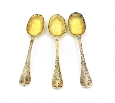 Lot 11 - A Set of Six George I Provincial Silver Dessert-Spoons, by Pentecost Symonds, Exeter, 1721,...