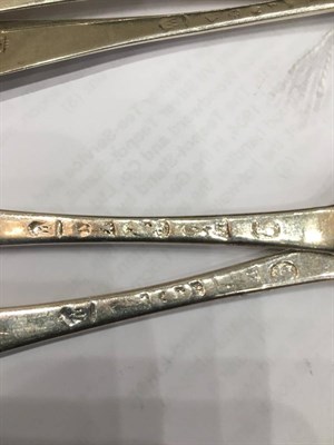 Lot 11 - A Set of Six George I Provincial Silver Dessert-Spoons, by Pentecost Symonds, Exeter, 1721,...