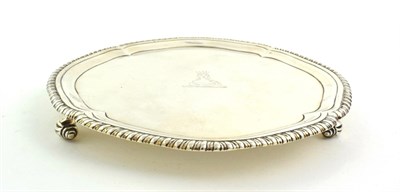 Lot 14 - A George III Silver Waiter, by John Carter, London, 1771, shaped circular and with gadrooned...