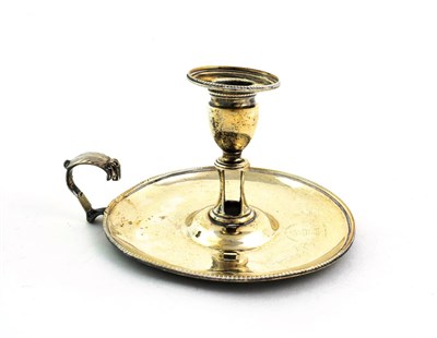 Lot 38 - A George III Silver Chamber-Candlestick, by Robert Hennell, London, 1784, circular and with...