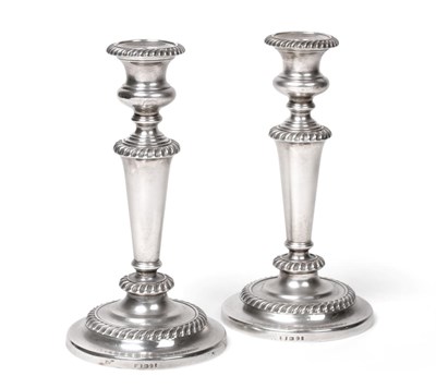Lot 44 - A Pair of George IV Silver Candlesticks, by Waterhouse, Hodson and Co., Sheffield, 1822, each...