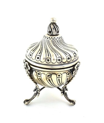Lot 66 - A Victorian Silver Sugar-Bowl and Cover, by William Comyns, London, 1899, spiral-fluted...