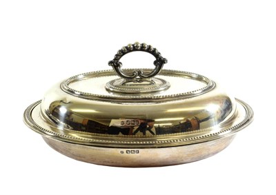 Lot 68 - A Victorian Silver Entree-Dish and Cover, by James Deakin and Sons, Sheffield, 1893, oval and...