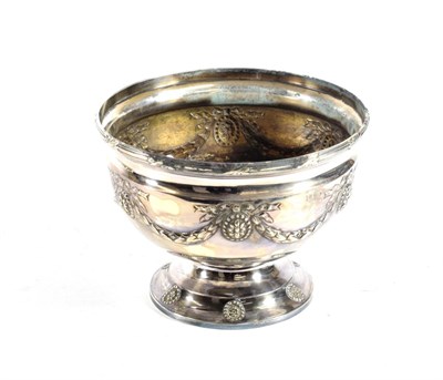 Lot 80 - An Edward VII Silver Rose-Bowl, by Henry Wigfull, Sheffield, 1908, circular and on spreading...