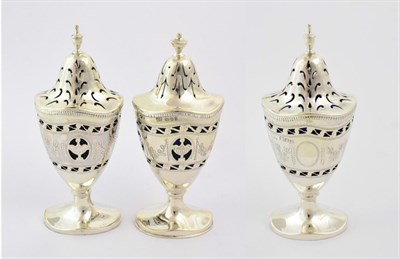 Lot 86 - Two George V Three-Piece Condiment-Sets, the first by Philip Hanson Abbott, London 1911 and...