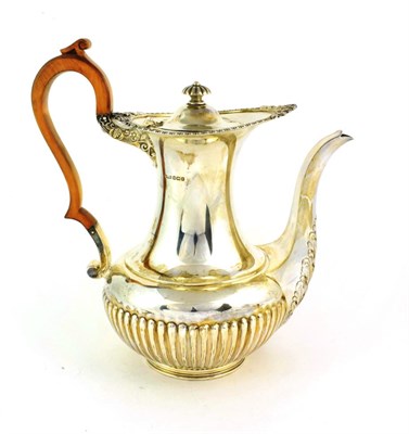 Lot 89 - A George V Silver Coffee-Pot by James Dixon and Sons, Sheffield, 1911, baluster and with...