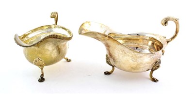 Lot 90 - An Edward VII Silver Sauceboat and A George VI Silver Sauceboat, the first by Haseler Brothers,...