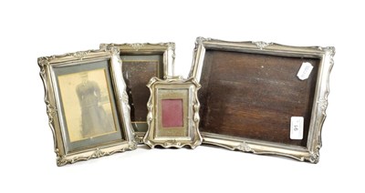 Lot 91 - Three Edward VII and George V Silver Photograph Frames, Two by Synyer and Beddoes, Birmingham,...