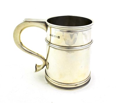Lot 96 - A George V Silver Mug, by Elkington and Co, Birmingham, 1927, in the 18th century style, plain...
