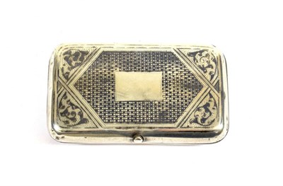 Lot 117 - A Russian Silver Cigarette-Case, Cyrillic Maker's, Perhaps for Alexander Yegarov, Moscow, 1894,...