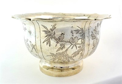 Lot 122 - A Silver Bowl, probably Chinese, indistinct maker's mark probably LS, late 19th/early 20th Century