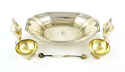Lot 124 - A Group of American Silver, comprising: a condiment set by Tiffany and Co., New York,...