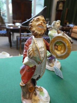Lot 531 - A Carl Thieme, Potschappel Porcelain Eleven Piece Monkey Band, 20th century, after the Meissen...