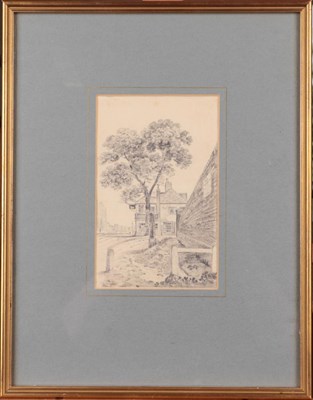 Lot 1023 - William Henry Hunt (1790-1864)  ''River View, Hammersmith'' Pencil drawing heightened with...