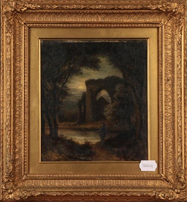 Lot 1026 - J Hardy (19th century)  Newstead Abbey by the light of the moon Signed and dated (18)78, oil on...
