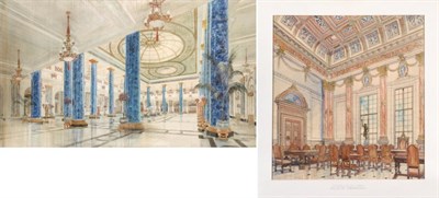 Lot 1027 - Waring and Gillows (20th century) Architectural designs for ''Republica de Cuba Salon de...