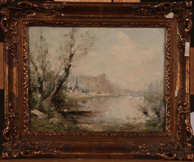 Lot 1033 - Maurice Lévis (1860-1940) ''Château Gaillard, Les Andelys'' Signed, further signed and...
