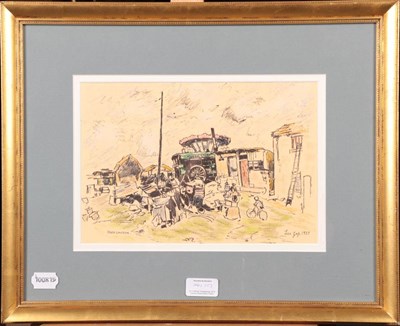 Lot 1041 - Frederick (Fred) Lawson (1888-1968) ''Lee Gap'' Signed, inscribed and dated 1927, mixed media,...